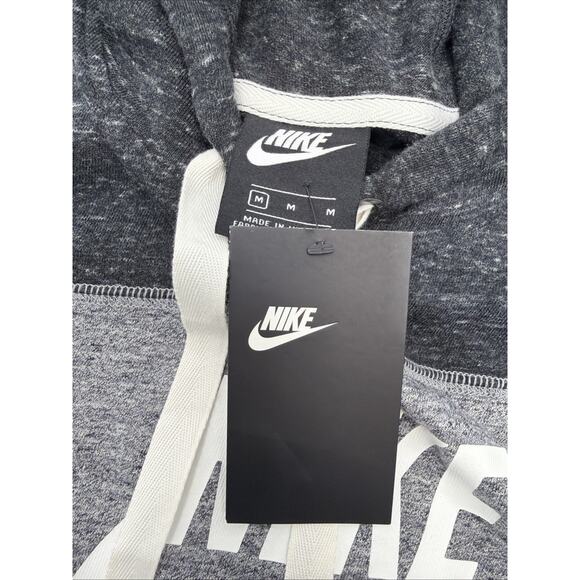 Nike Women's Sportswear Gym Pullover Hoodie Gray/Black/White Medium New - Picture 5 of 9